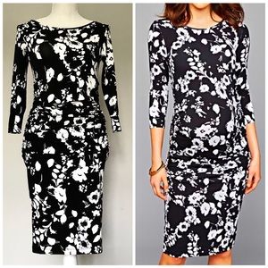 Isabella Oliver Maternity Dress, Black White, Sz 2